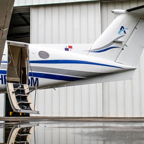 An Elevair charter plane.