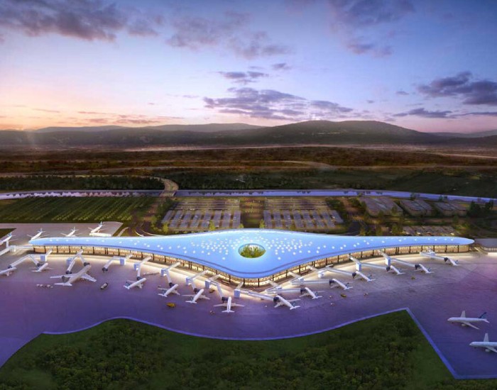 Tocumen airport at night.